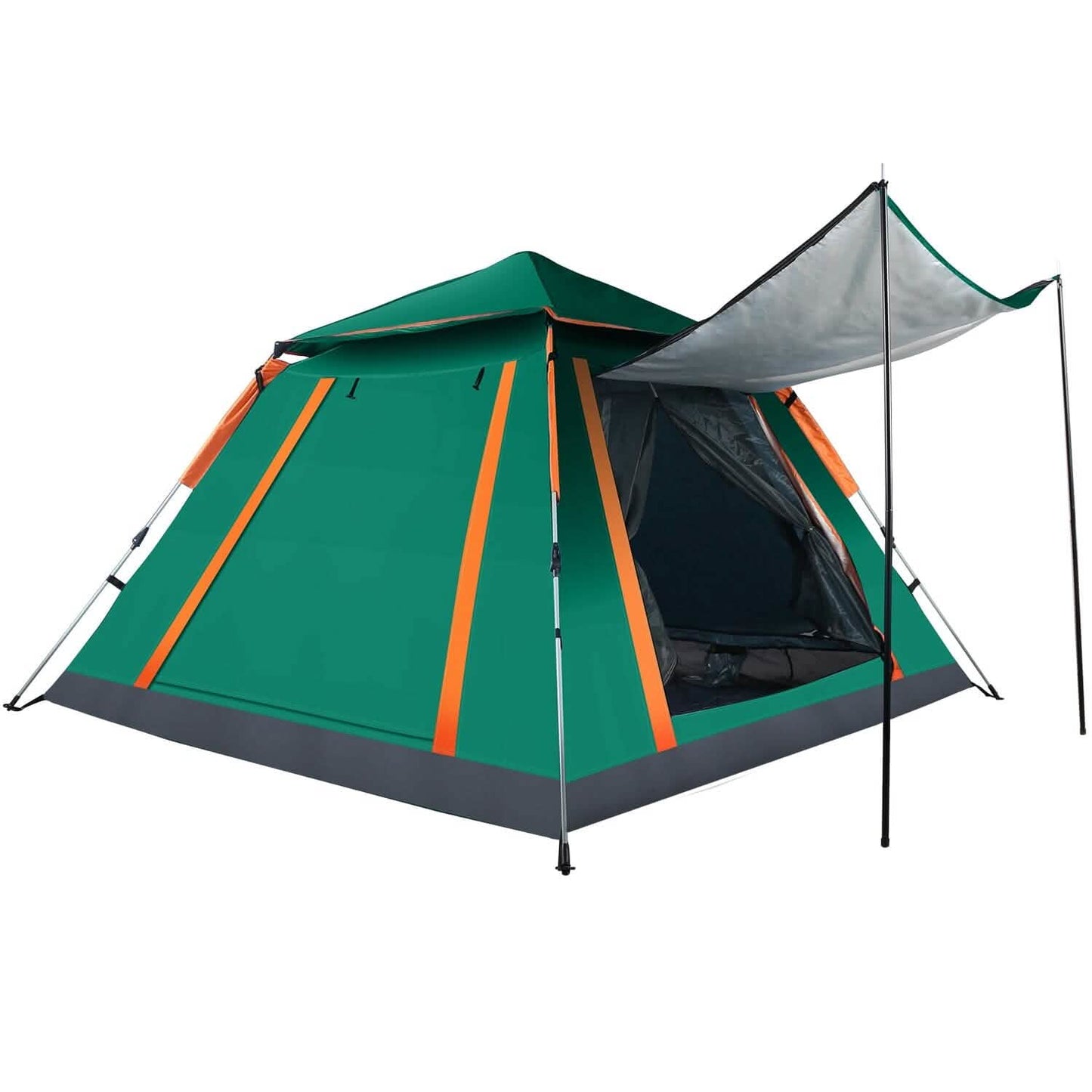 4-5 Person Camping Tent Outdoor Foldable Waterproof Tent Green Outdoor Recreation - Tophatter Daily Deals