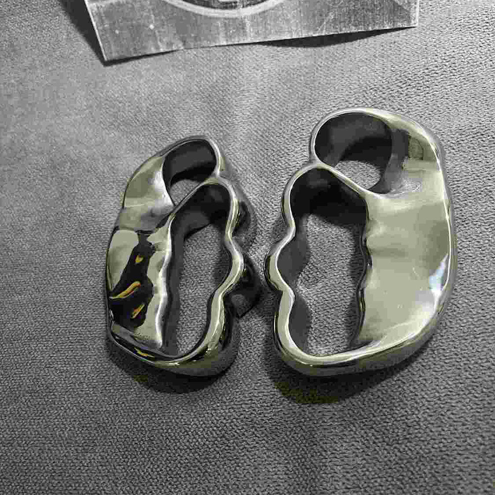 4-Finger Anti-explosion Stainless Steel Self-defense Knuckle Duster EDC - Tophatter Daily Deals