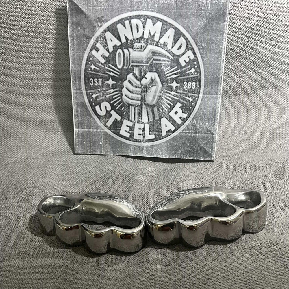 4-Finger Anti-explosion Stainless Steel Self-defense Knuckle Duster EDC - Tophatter Daily Deals