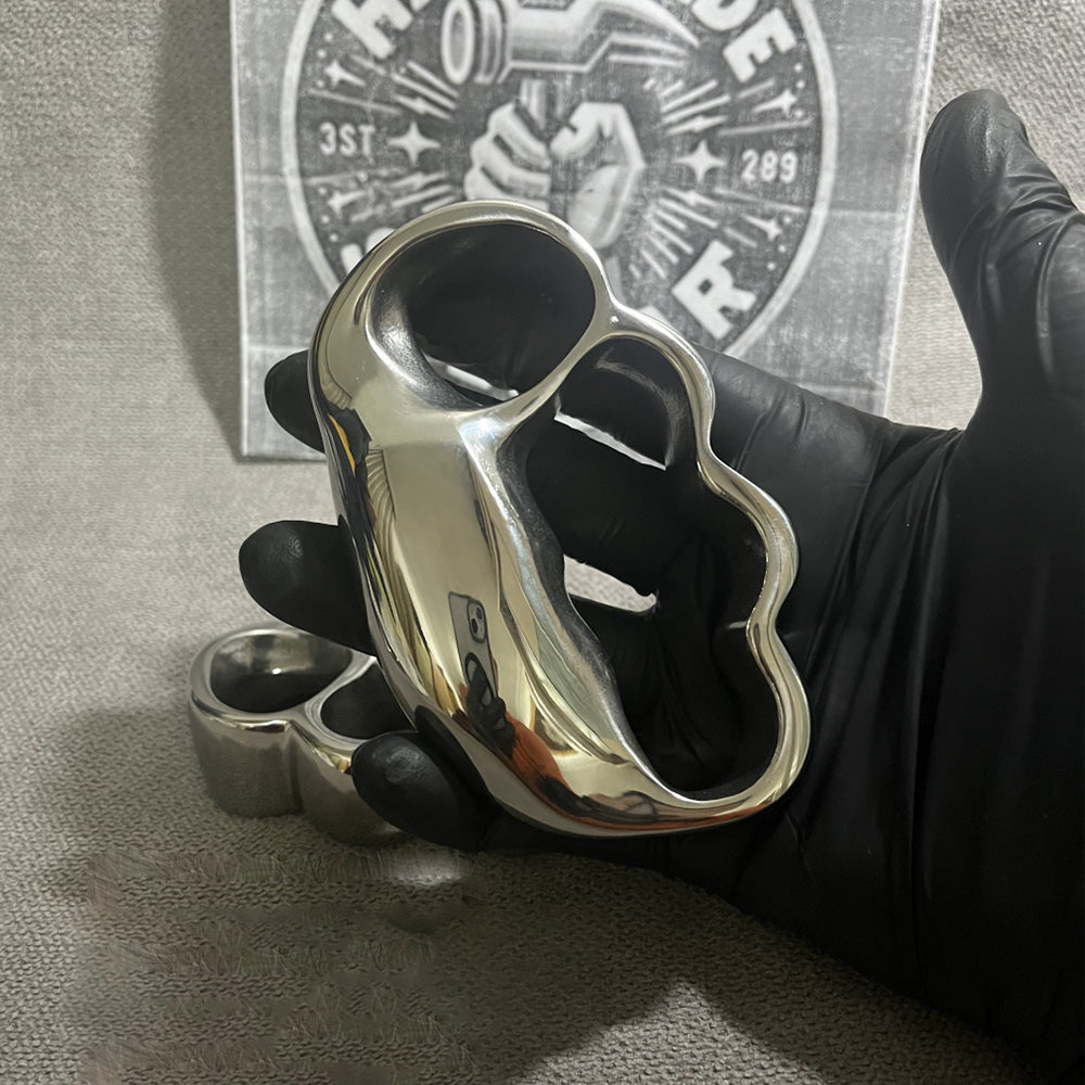 4-Finger Anti-explosion Stainless Steel Self-defense Knuckle Duster EDC - Tophatter Daily Deals