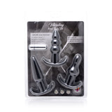 4 Piece Vibrating Anal Plug Set with 10 Modes of Vibration > Anal Range > Butt Plug Kits - Tophatter Daily Deals