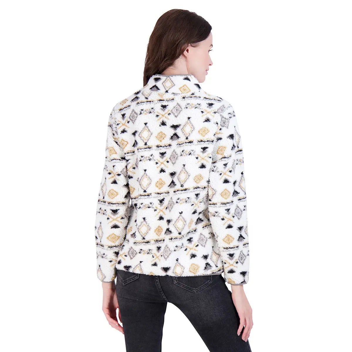 Canada Weather Gear Women's 1/4 Zip Aztec Printed Sherpa Fleece & Sherpa - Tophatter Daily Deals