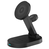 4-in-1 15W Foldable Magnetic Wireless Charging Station Mobile Accessories - Tophatter Daily Deals