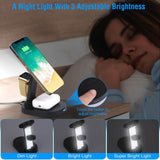 4-in-1 15W Foldable Magnetic Wireless Charging Station Mobile Accessories - Tophatter Daily Deals