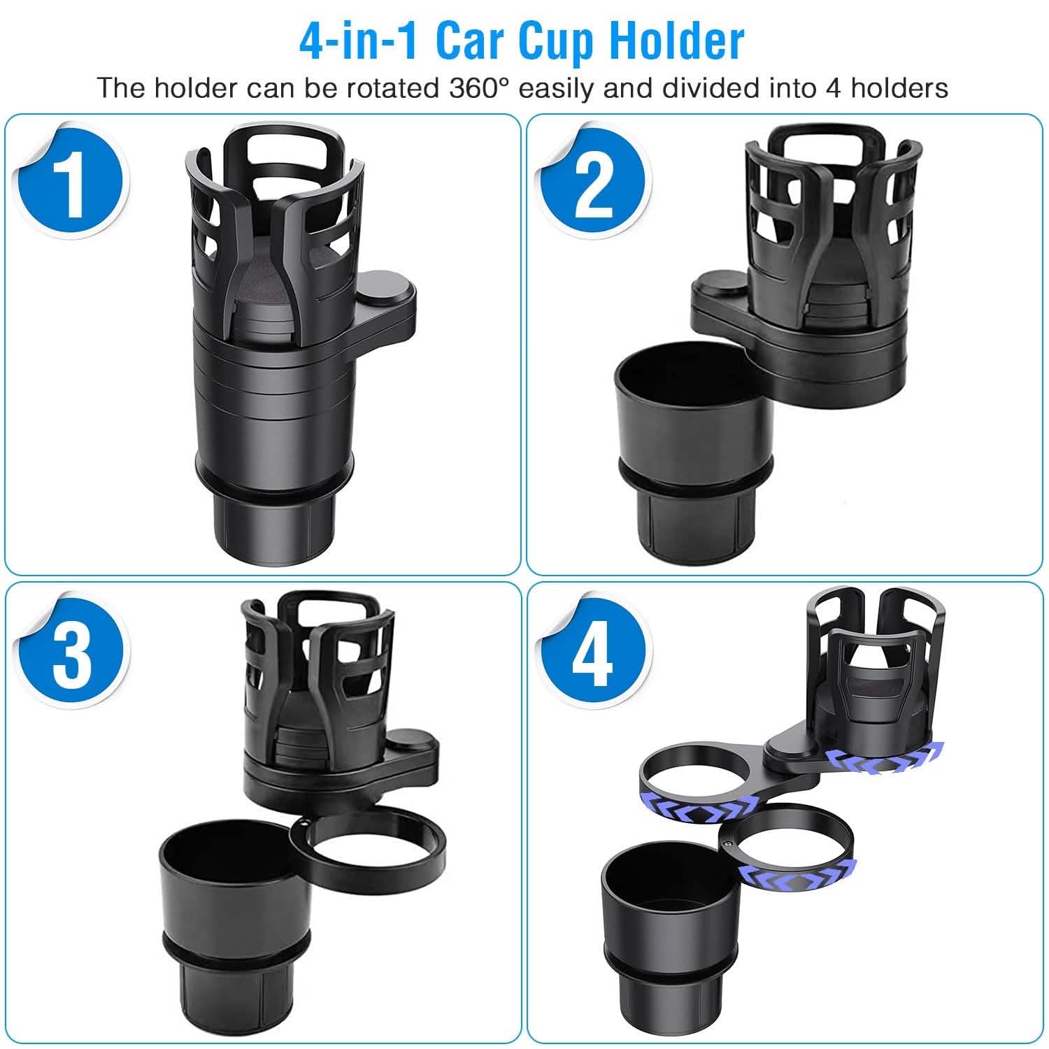 4-in-1 Car Cup Holder Automotive - Tophatter Daily Deals