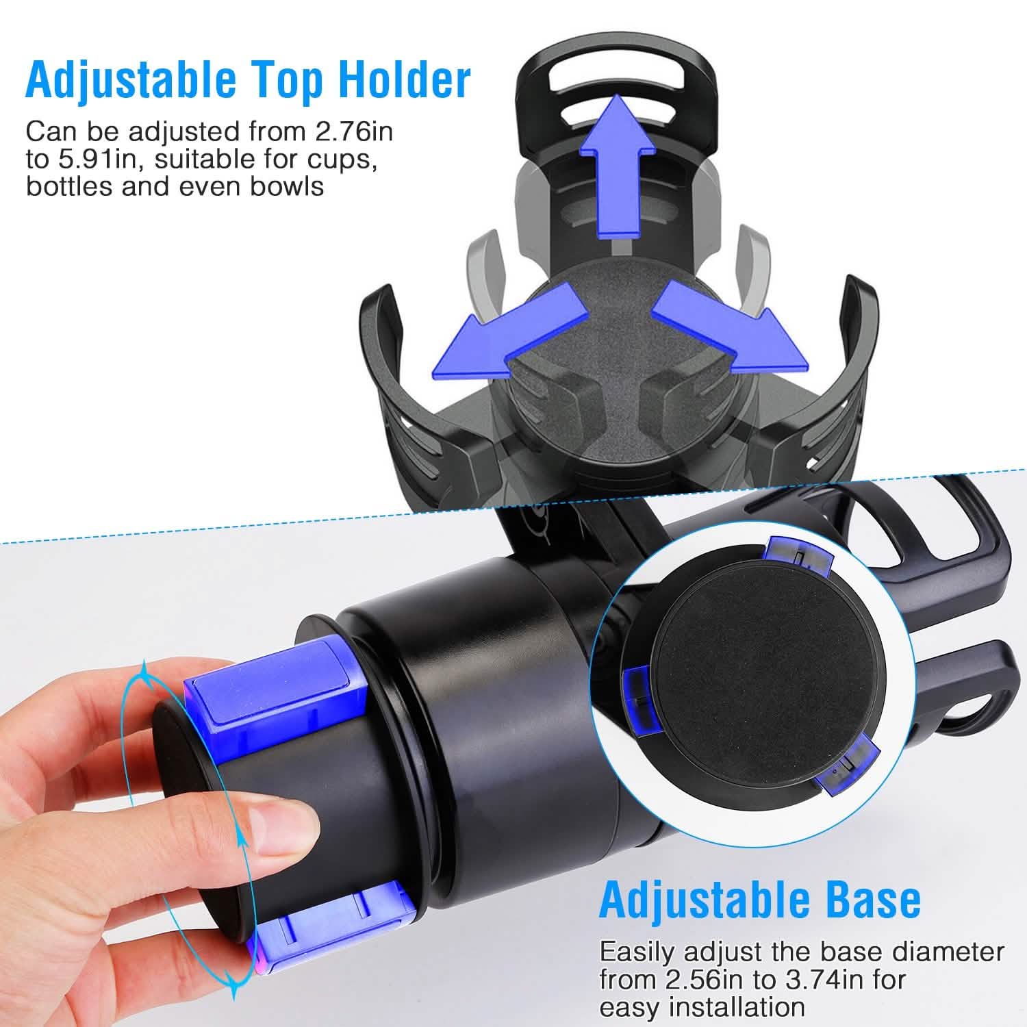 4-in-1 Car Cup Holder Automotive - Tophatter Daily Deals