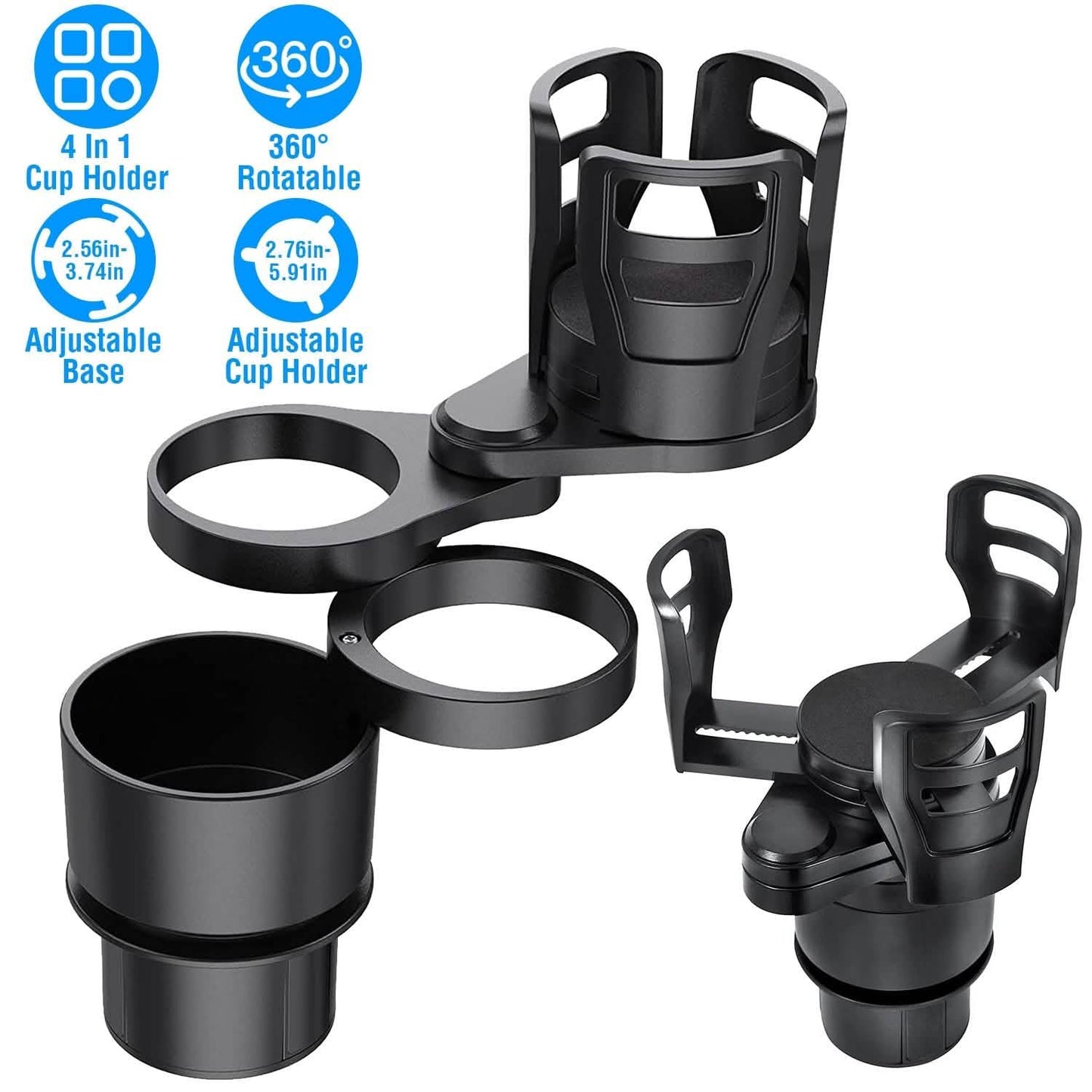 4-in-1 Car Cup Holder Automotive - Tophatter Daily Deals