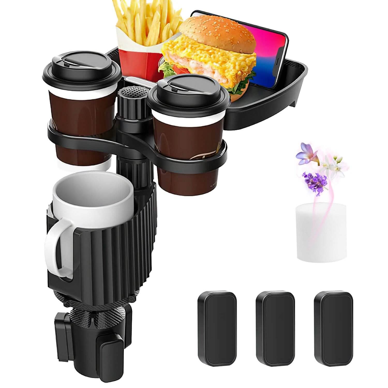 4-in-1 Car Cup Holder Tray Food Table Automotive - Tophatter Daily Deals