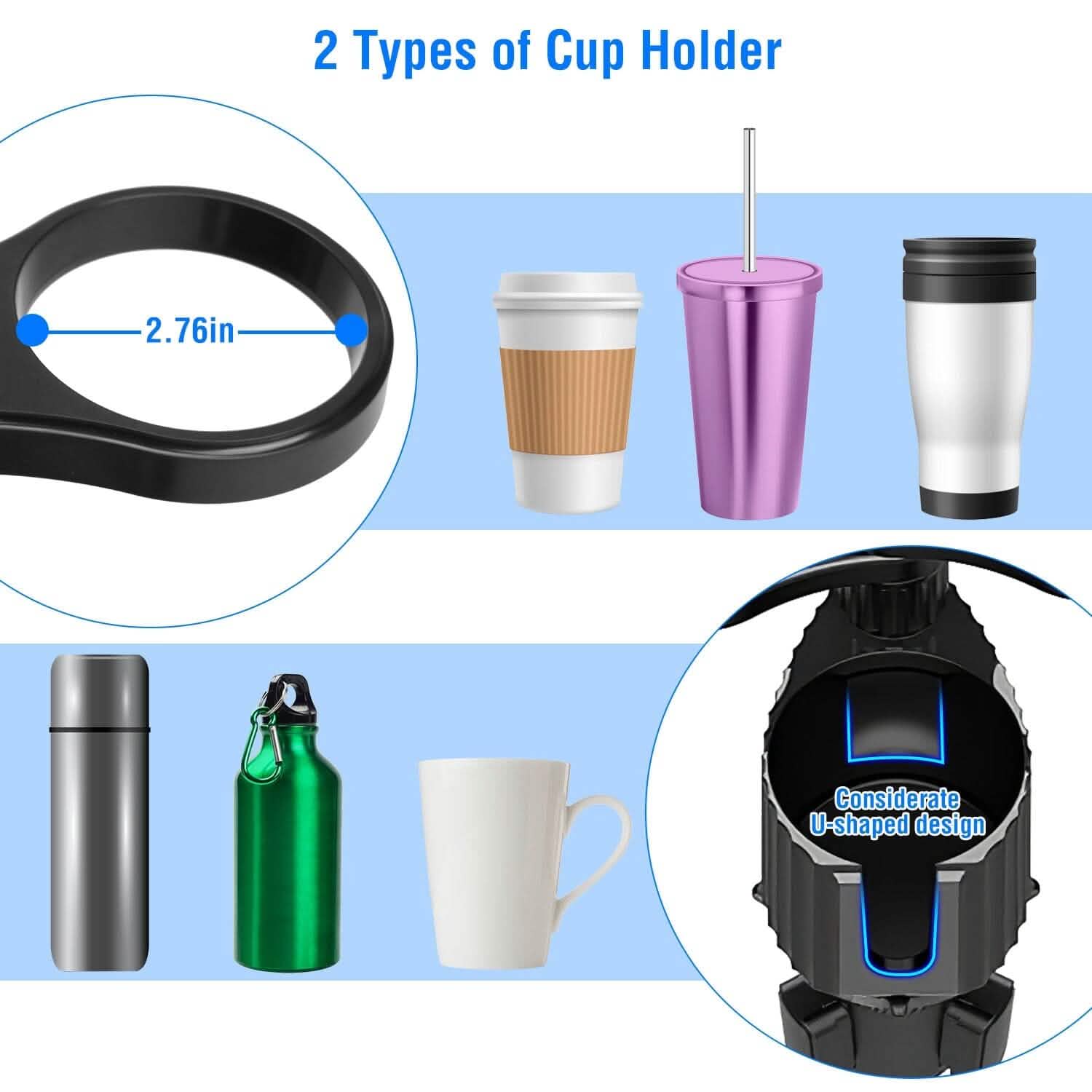 4-in-1 Car Cup Holder Tray Food Table Automotive - Tophatter Daily Deals