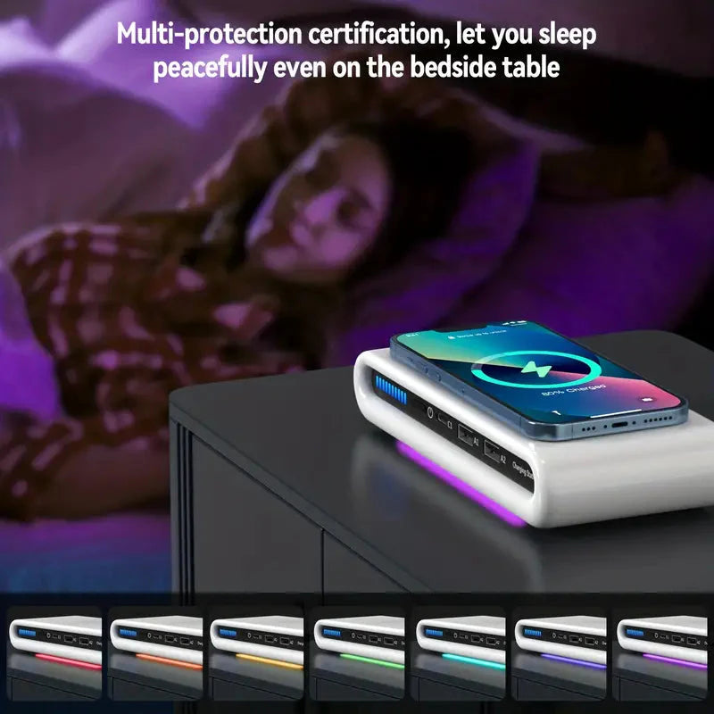 4-in-1 Charger 15W Portable Wireless Charger Charging Station - Tophatter Daily Deals