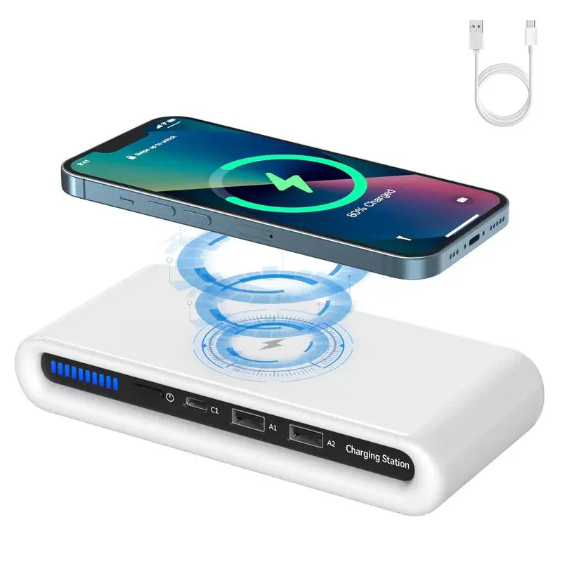 4-in-1 Charger 15W Portable Wireless Charger Charging Station - Tophatter Daily Deals