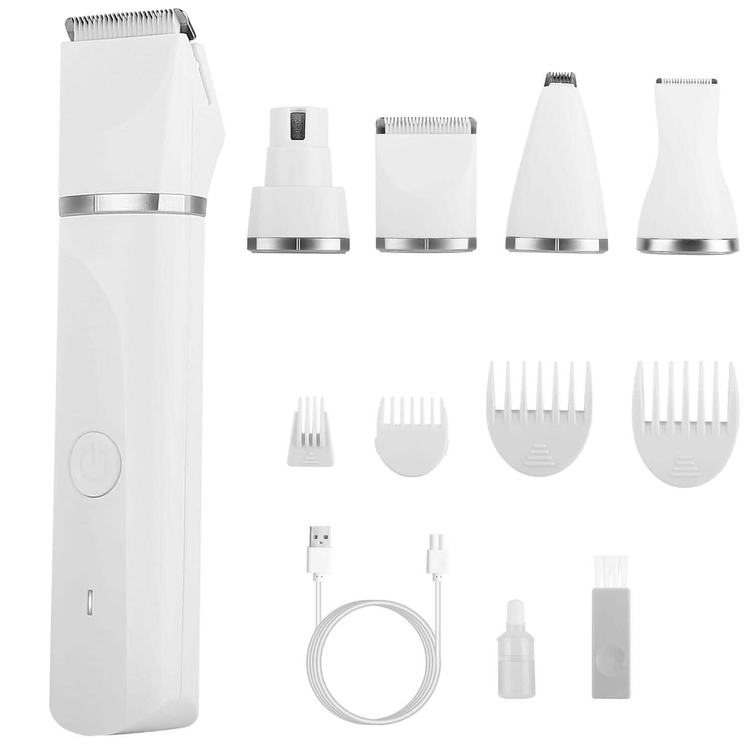 4-in-1 Electric Pet Dog Cat Grooming Kit Cordless Rechargeable Pet Supplies - Tophatter Daily Deals