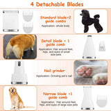 4-in-1 Electric Pet Dog Cat Grooming Kit Cordless Rechargeable Pet Supplies - Tophatter Daily Deals