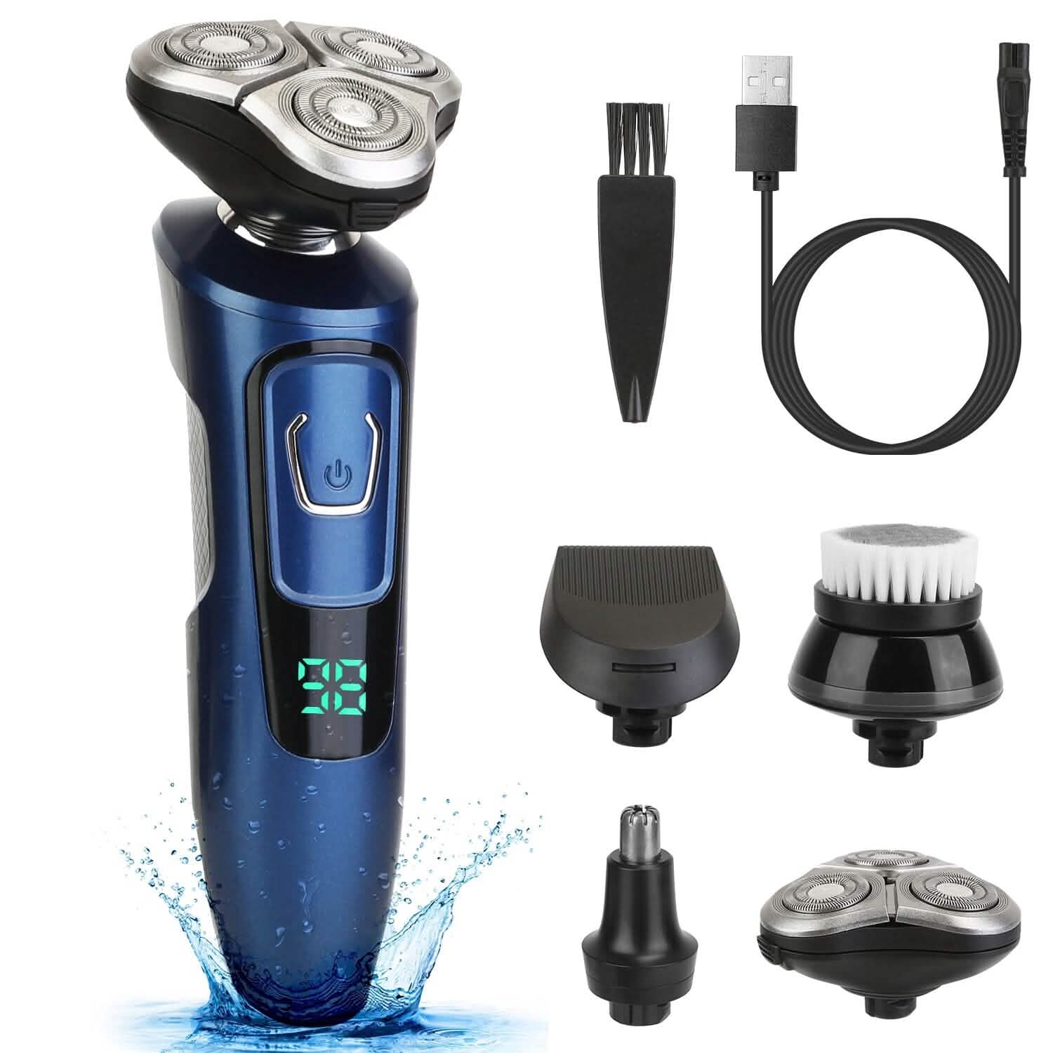 4-In-1 Electric Razor Shaver Rechargeable Cordless Men's Grooming - Tophatter Daily Deals