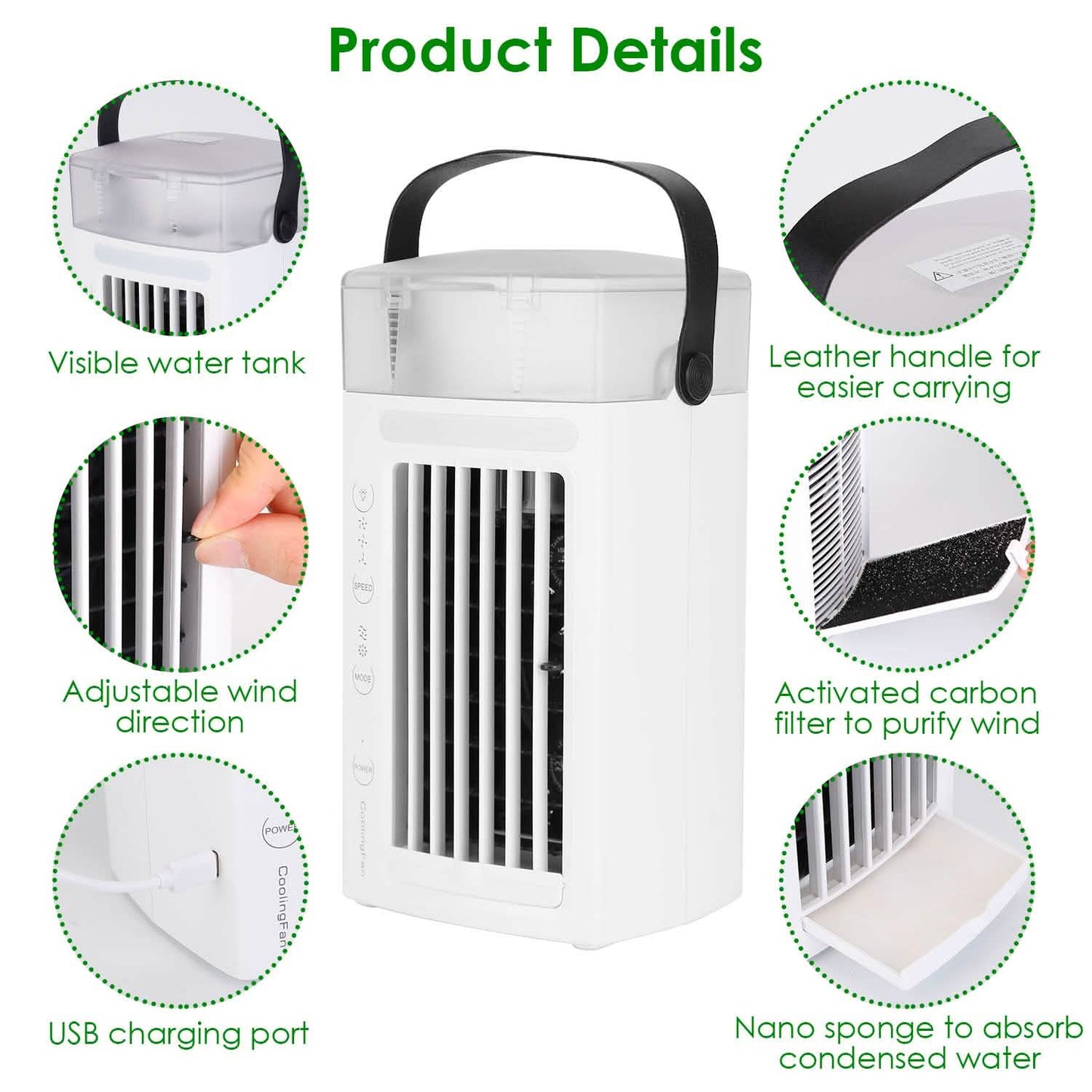 4-in-1 Evaporative Air Cooler Water Mist Cooling Fan Household Appliances - Tophatter Daily Deals
