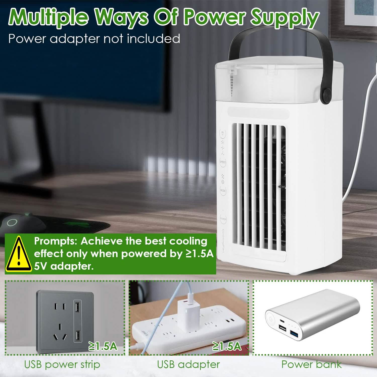 4-in-1 Evaporative Air Cooler Water Mist Cooling Fan Household Appliances - Tophatter Daily Deals