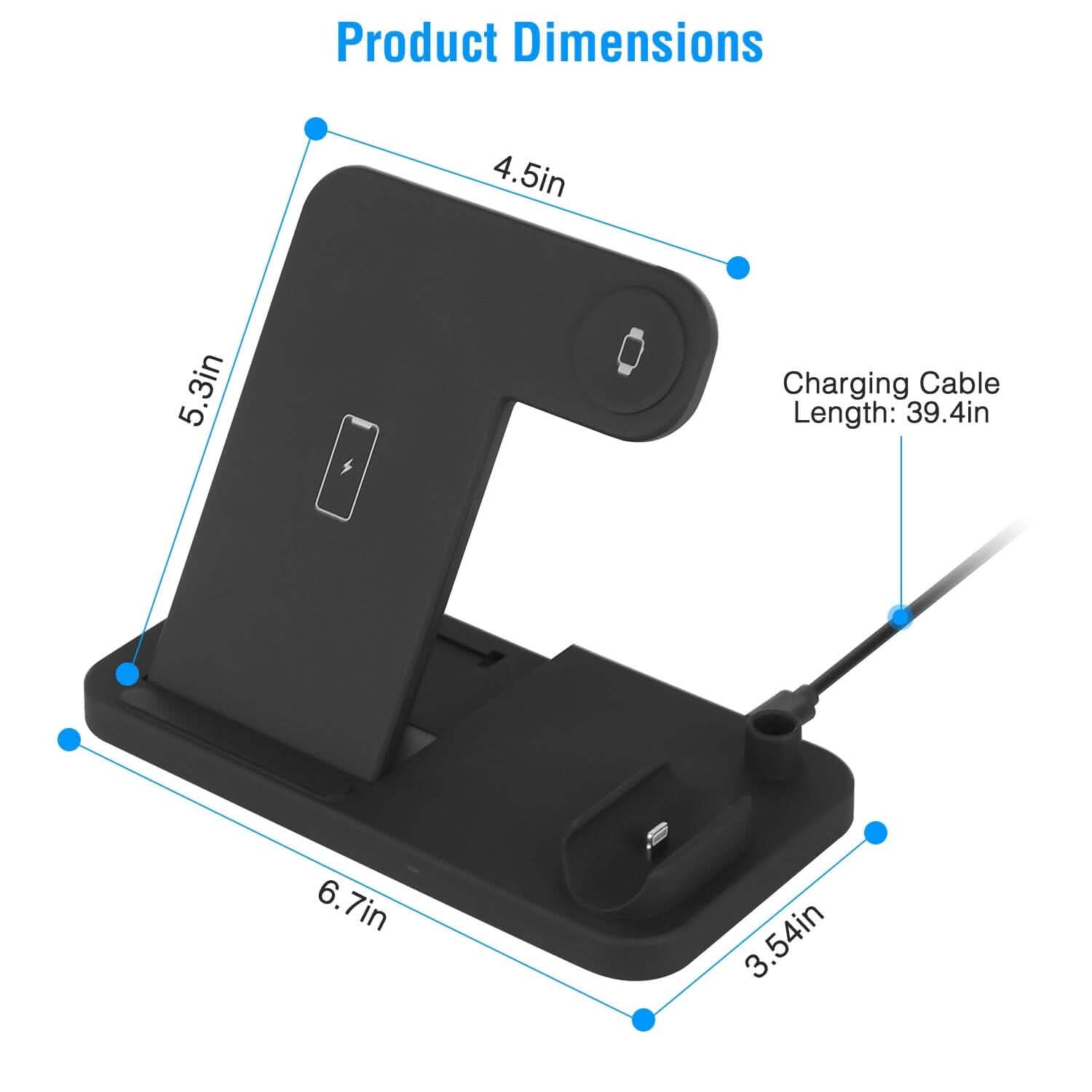 4-in-1 Foldable Wireless Charger Mobile Accessories - Tophatter Daily Deals