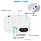 4-in-1 Foldable Wireless Charging Station Stand Dock Mobile Accessories - Tophatter Daily Deals