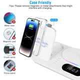 4-in-1 Foldable Wireless Charging Station Stand Dock Mobile Accessories - Tophatter Daily Deals