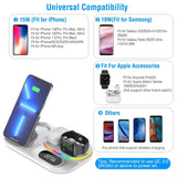 4-in-1 Foldable Wireless Charging Station Stand Dock Mobile Accessories - Tophatter Daily Deals