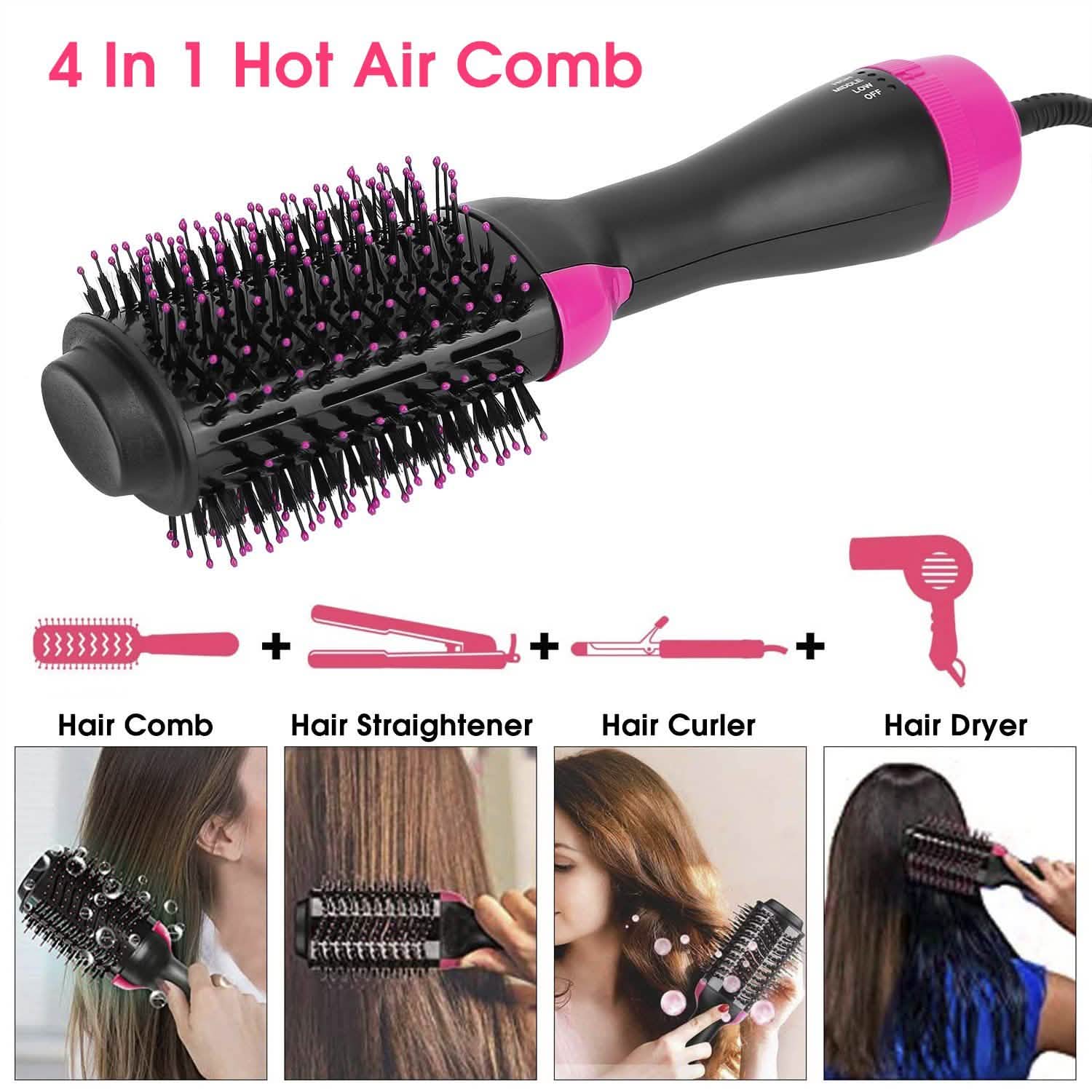 4-in-1 Hair Dryer Volumizer Brush Beauty & Personal Care - Tophatter Daily Deals