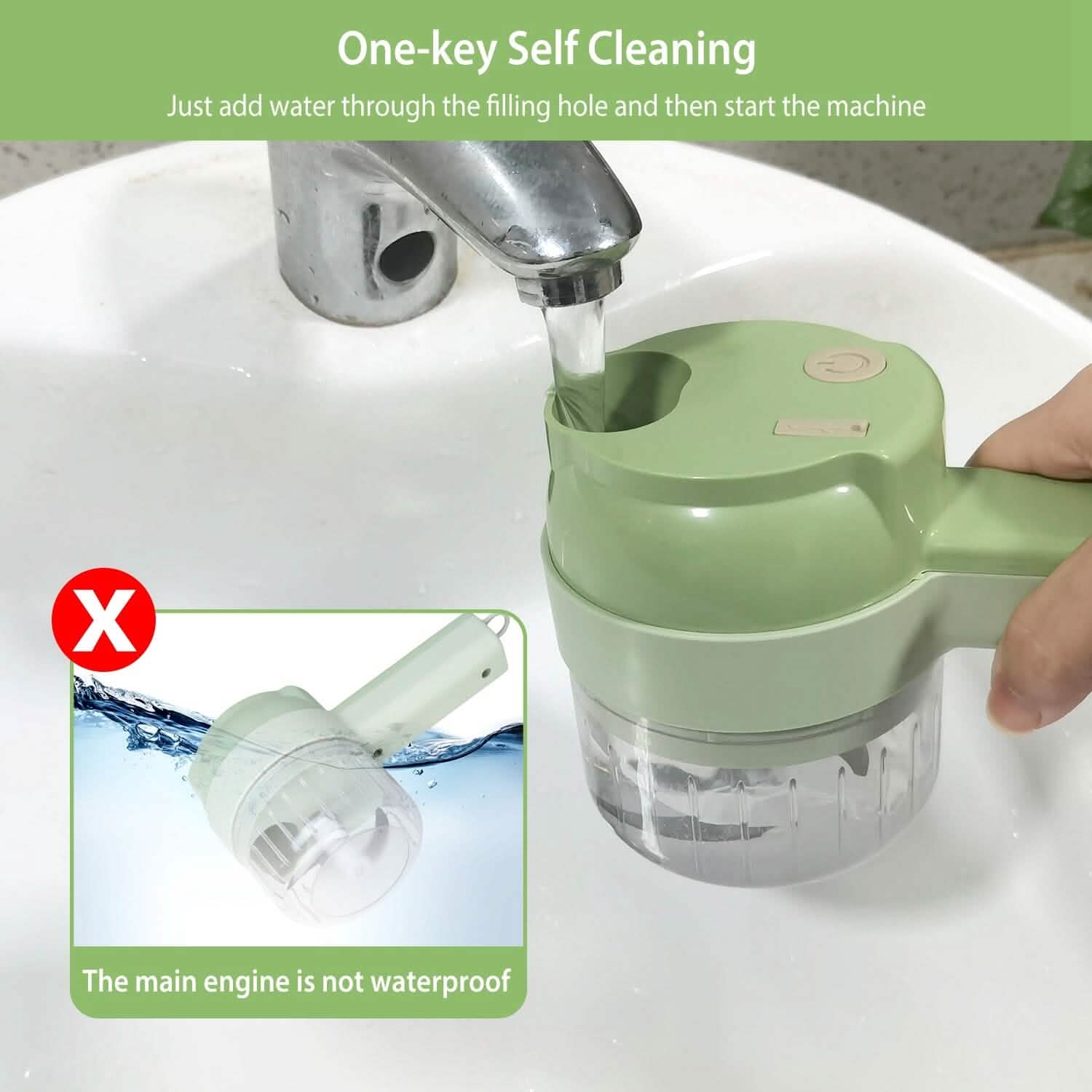 4-in-1 Handheld Electric Vegetable Chopper, Grinder, Slicer and Dicer Kitchen Tools & Gadgets - Tophatter Daily Deals