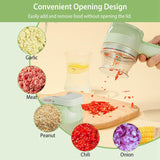 4-in-1 Handheld Electric Vegetable Chopper, Grinder, Slicer and Dicer Kitchen Tools & Gadgets - Tophatter Daily Deals