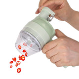 4-in-1 Handheld Electric Vegetable Chopper, Grinder, Slicer and Dicer Kitchen Tools & Gadgets - Tophatter Daily Deals