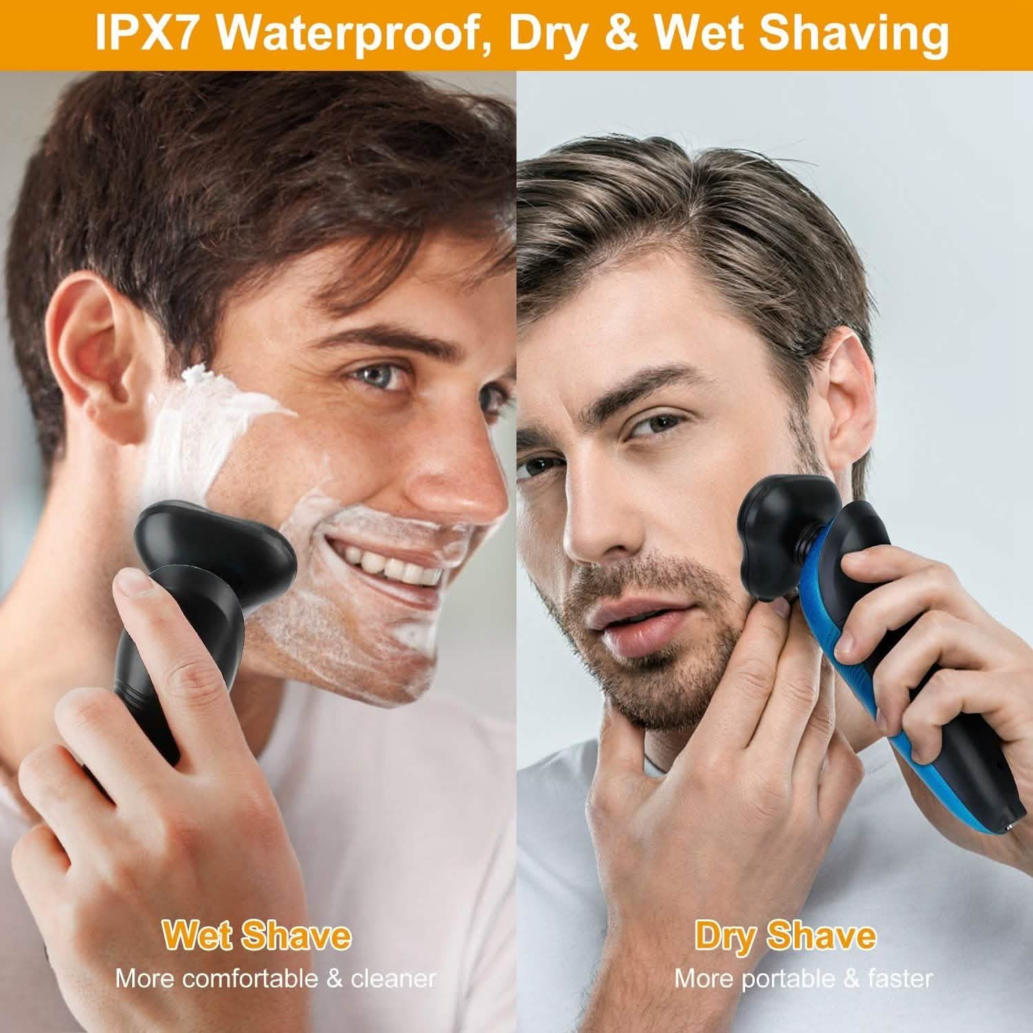 4-in-1 IPX7 Waterproof Beard Trimmer Cordless Razor for Men Men's Grooming - Tophatter Daily Deals
