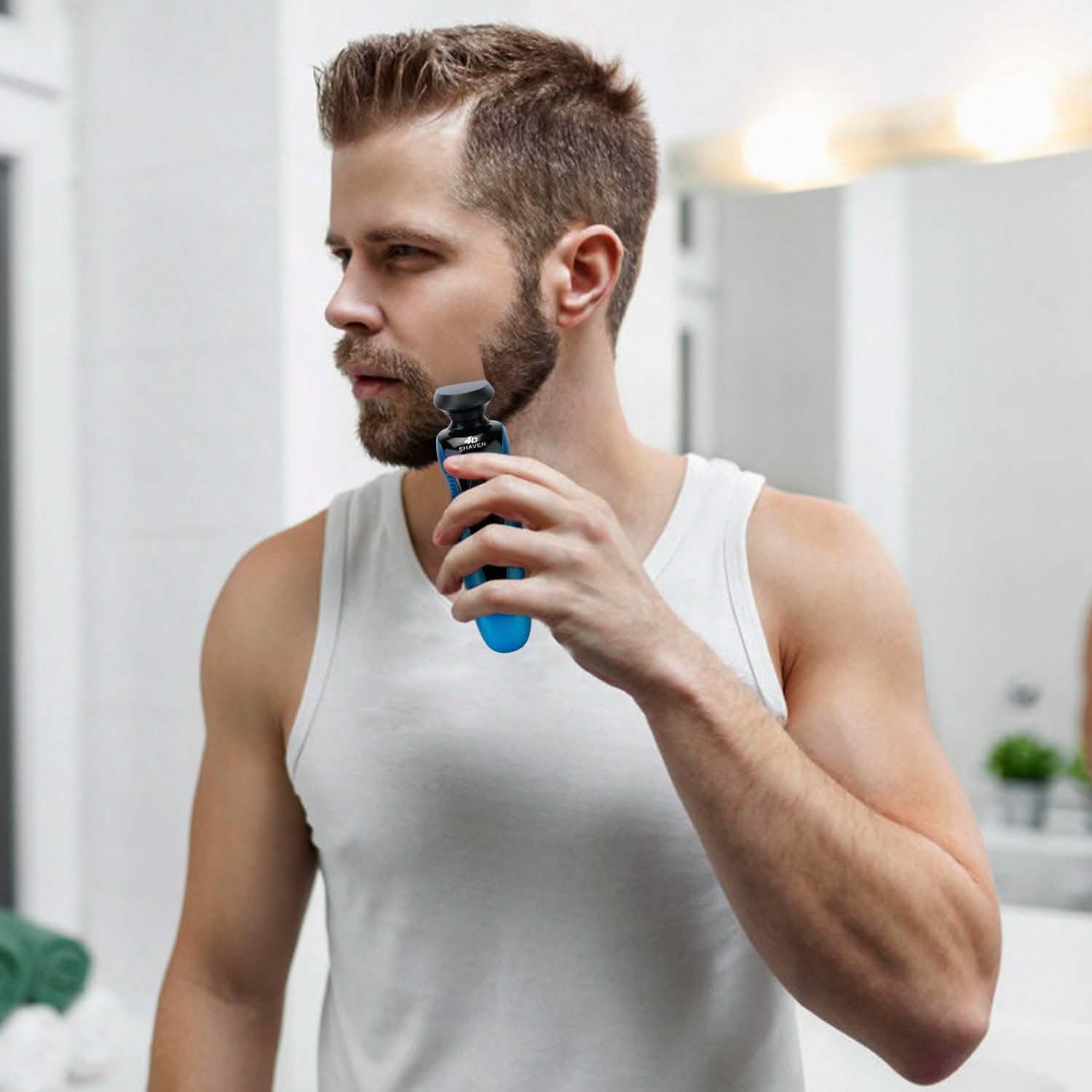 4-in-1 IPX7 Waterproof Beard Trimmer Cordless Razor for Men Men's Grooming - Tophatter Daily Deals