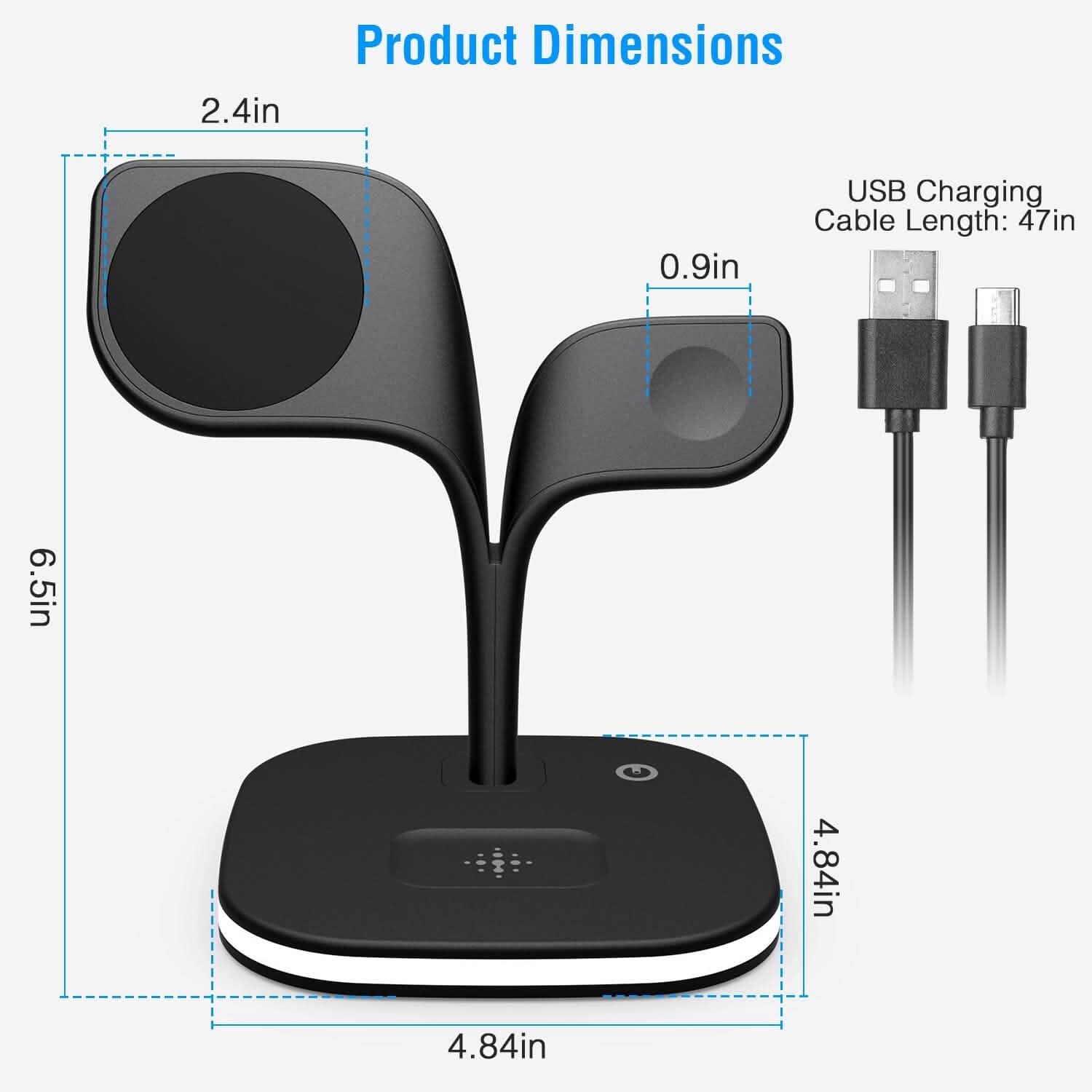 4-in-1 Magnetic Wireless Charging Station Dock Mobile Accessories - Tophatter Daily Deals