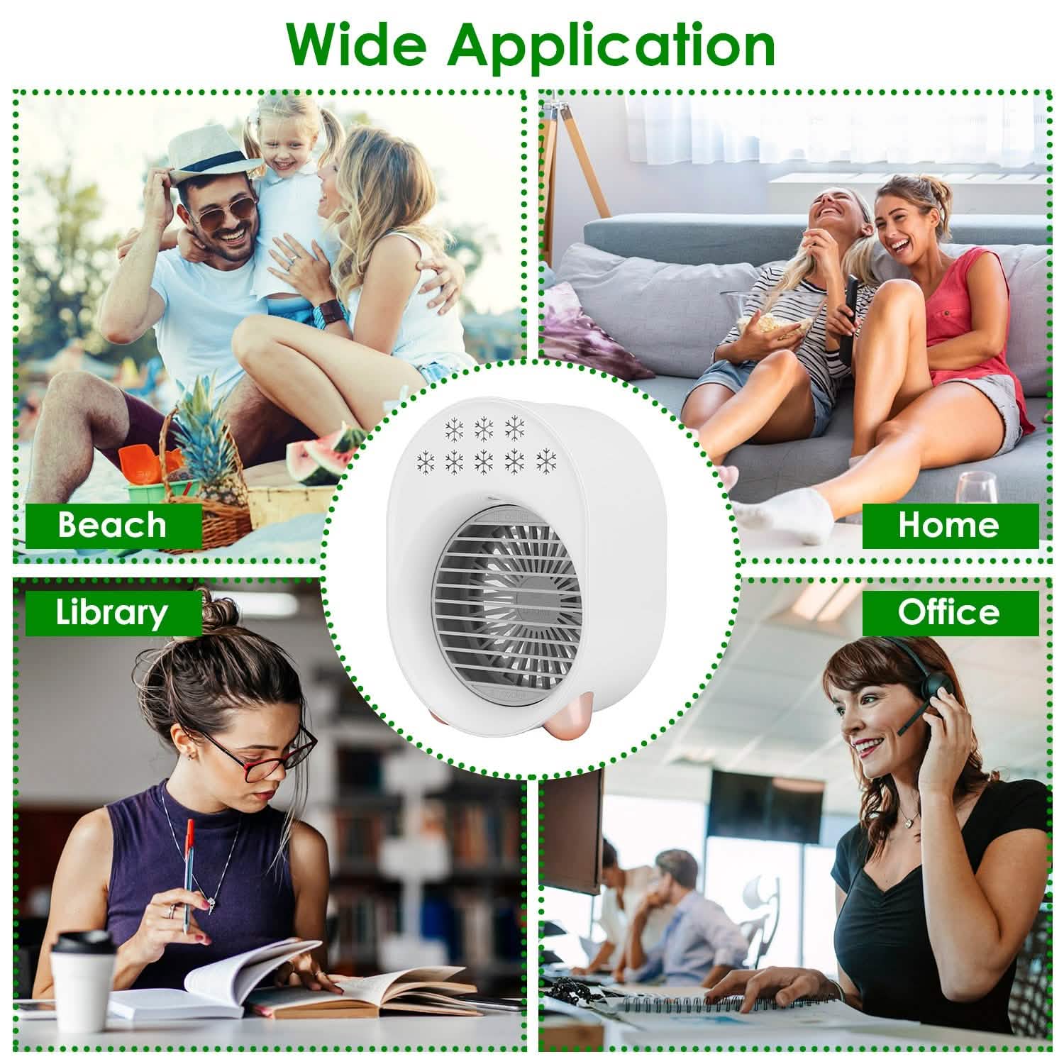 4-in-1 Portable Mini Desktop Water Mist Cooling Air Conditioner Household Appliances - Tophatter Daily Deals