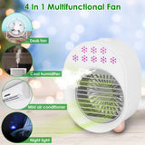 4-in-1 Portable Mini Desktop Water Mist Cooling Air Conditioner Household Appliances - Tophatter Daily Deals