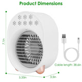 4-in-1 Portable Mini Desktop Water Mist Cooling Air Conditioner Household Appliances - Tophatter Daily Deals