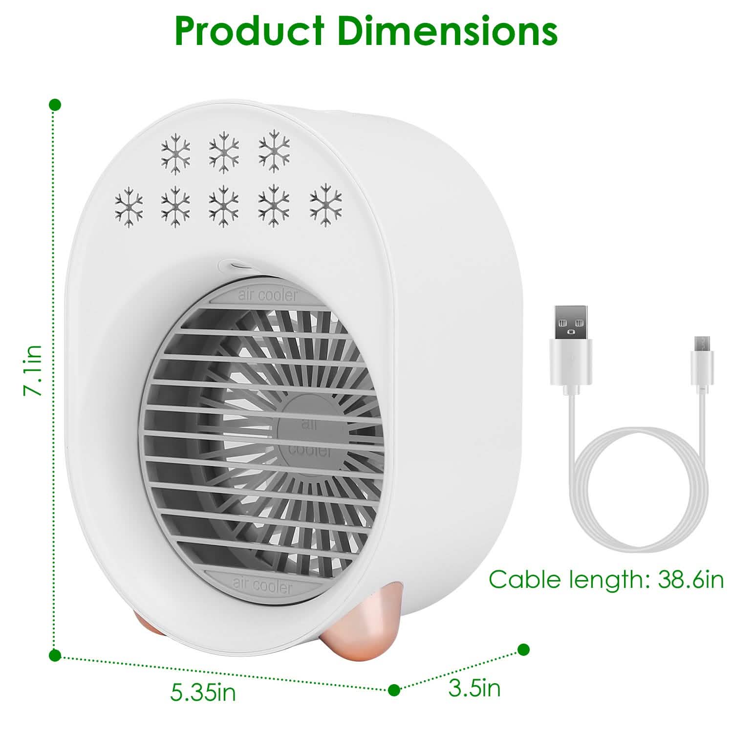 4-in-1 Portable Mini Desktop Water Mist Cooling Air Conditioner Household Appliances - Tophatter Daily Deals