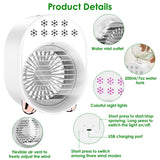 4-in-1 Portable Mini Desktop Water Mist Cooling Air Conditioner Household Appliances - Tophatter Daily Deals