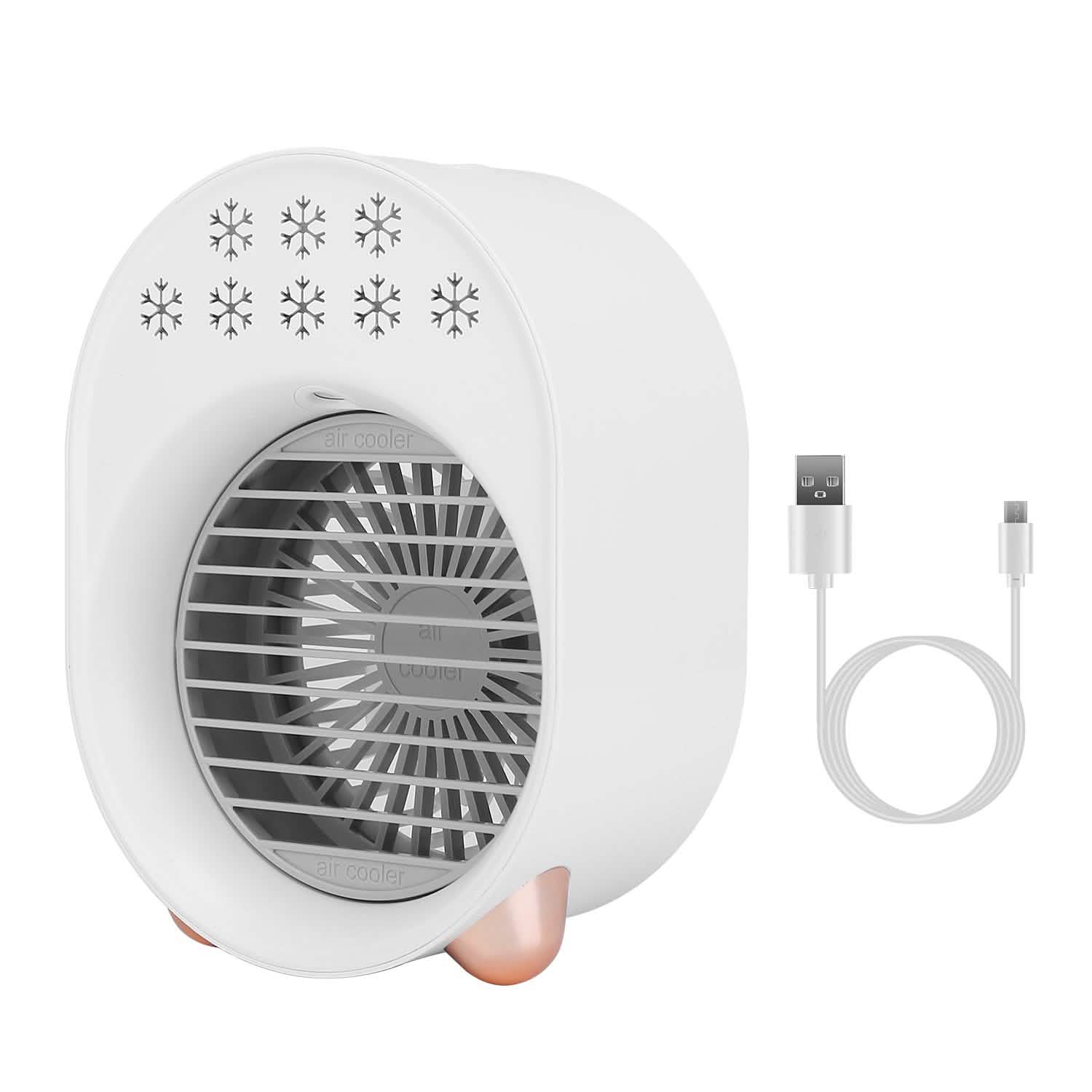 4-in-1 Portable Mini Desktop Water Mist Cooling Air Conditioner Household Appliances - Tophatter Daily Deals