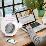 4-in-1 Portable Mini Desktop Water Mist Cooling Air Conditioner Household Appliances - Tophatter Daily Deals