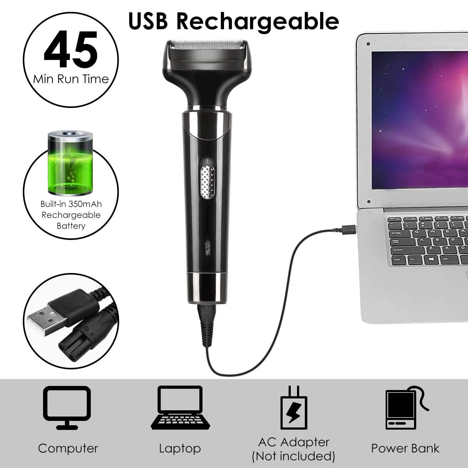 4-in-1 Rechargeable Hair Trimmer Men's Grooming - Tophatter Daily Deals