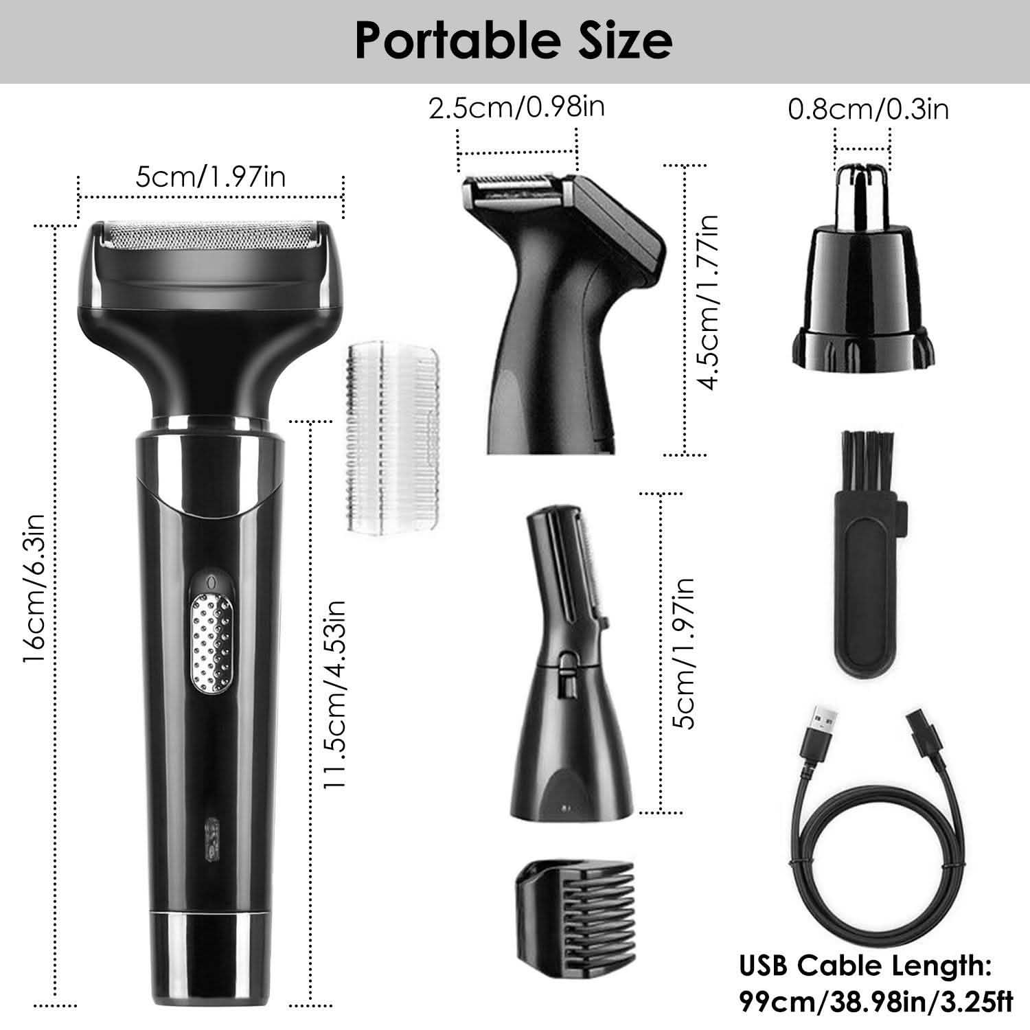 4-in-1 Rechargeable Hair Trimmer Men's Grooming - Tophatter Daily Deals
