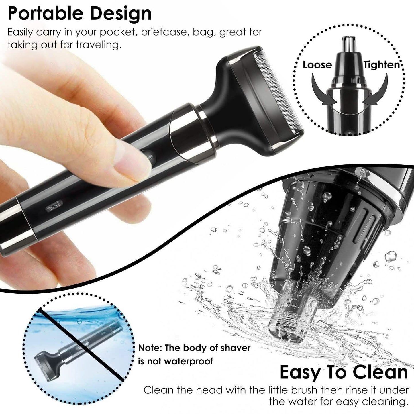 4-in-1 Rechargeable Hair Trimmer Men's Grooming - Tophatter Daily Deals