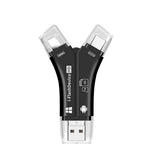 4-in-1 SD Memory Card Reader and Adapter Black Card Reader - Tophatter Daily Deals