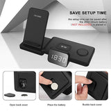 4-in-1 Wireless Charger with LED Digital Clock Charging Station - Tophatter Daily Deals