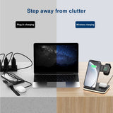 4-in-1 Wireless Charging Stand with Night Light Charging Station - Tophatter Daily Deals
