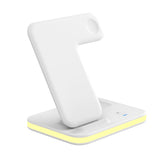 4-in-1 Wireless Charging Stand with Night Light White Charging Station - Tophatter Daily Deals