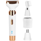 4-in-1 Women Electric Hair Shaver USB Rechargeable Beauty & Personal Care - Tophatter Daily Deals
