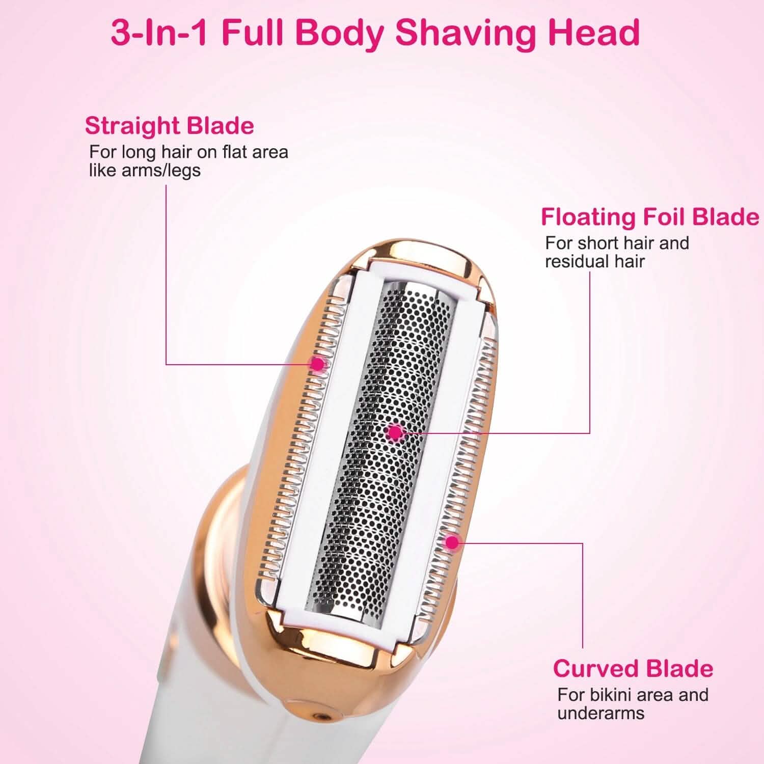 4-in-1 Women Electric Hair Shaver USB Rechargeable Beauty & Personal Care - Tophatter Daily Deals