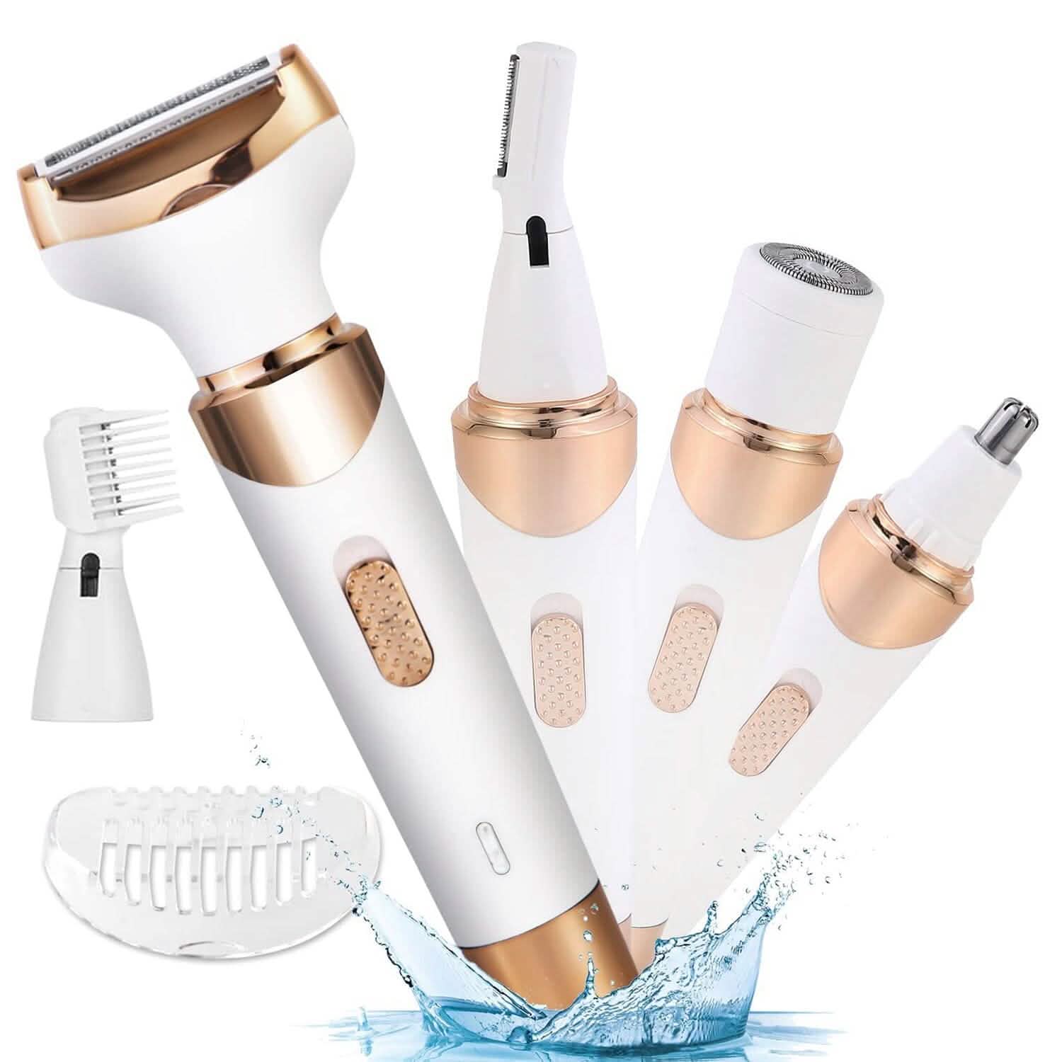 4-in-1 Women Electric Hair Shaver USB Rechargeable Beauty & Personal Care - Tophatter Daily Deals