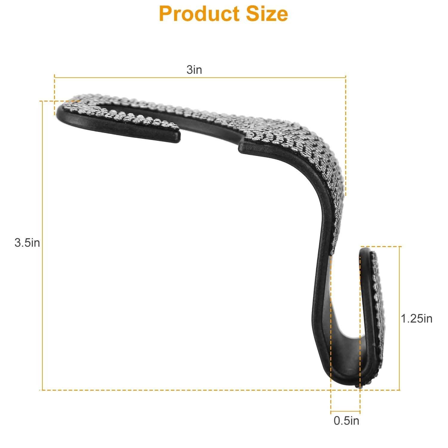 4-Pack: Car Headrest Hooks Bling Rhinestones Back Seat Organizer Hanger Holder Automotive - Tophatter Daily Deals