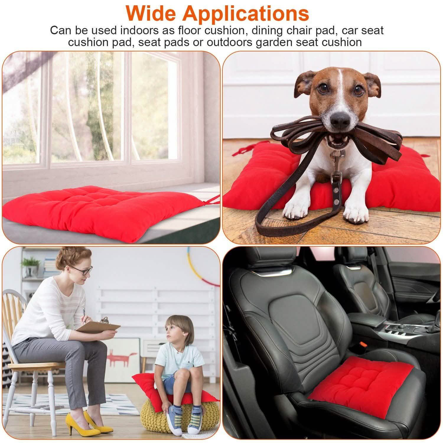 4-Pack: Chair Cushion Pads Pillow Furniture & Decor - Tophatter Daily Deals